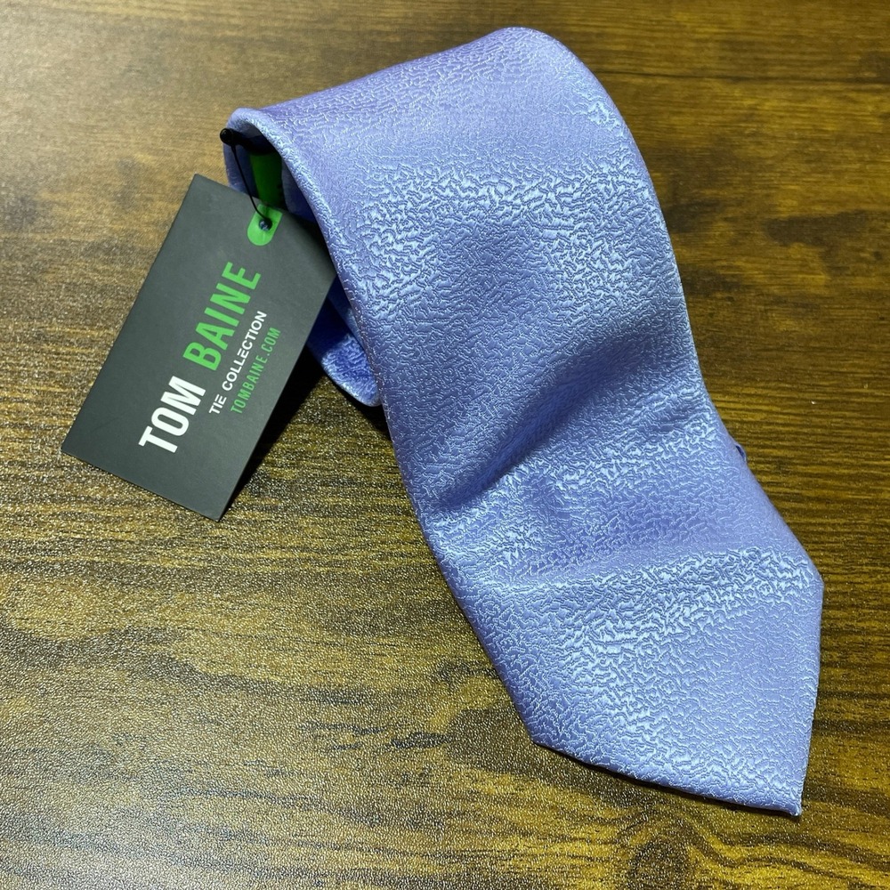 NWT Tom Baine Necktie Men's One Size Lilac Purple Microfiber Textured